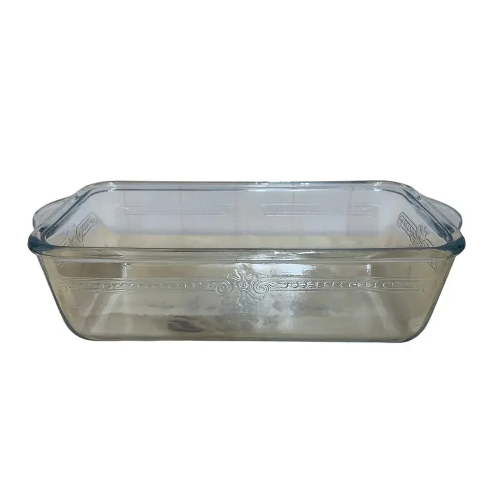 Fire King Sapphire Blue Philbe Depression Glass Loaf Pan MISSING LID GUC